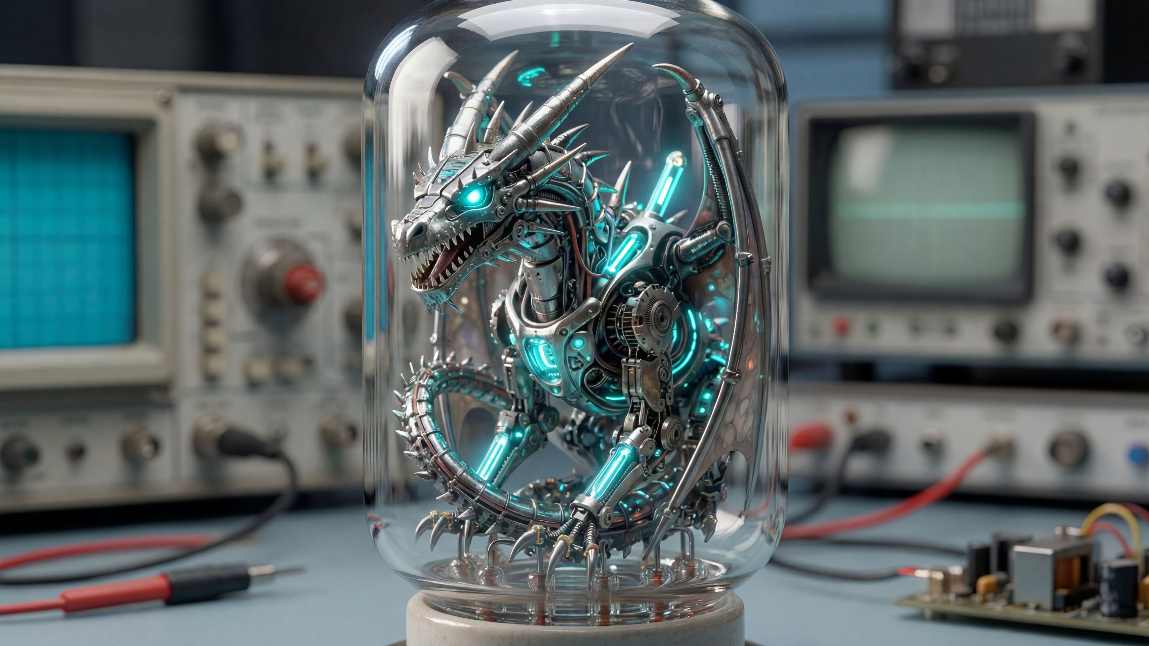 dragon in a glass tube
