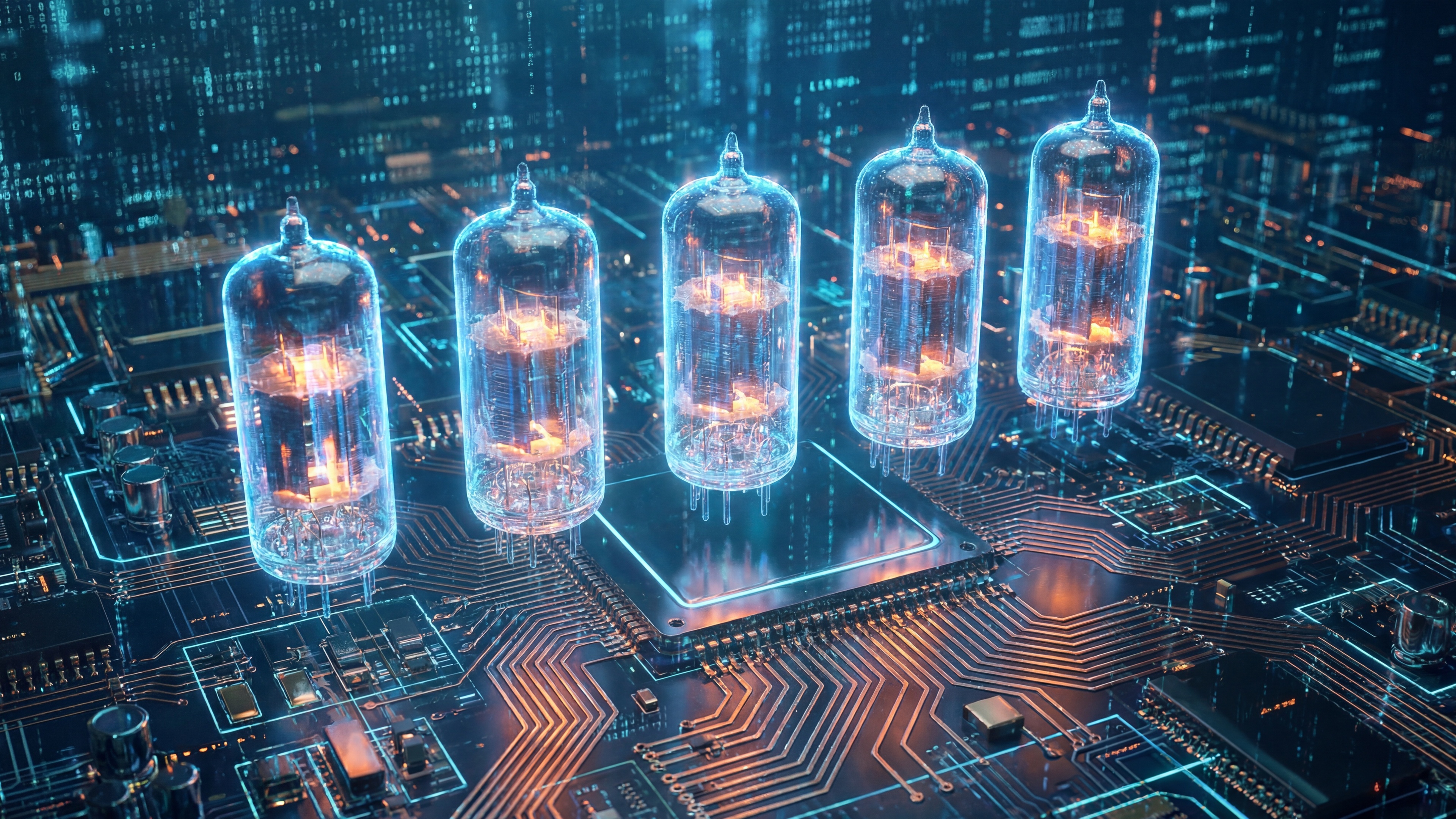 tubes on a circuit board